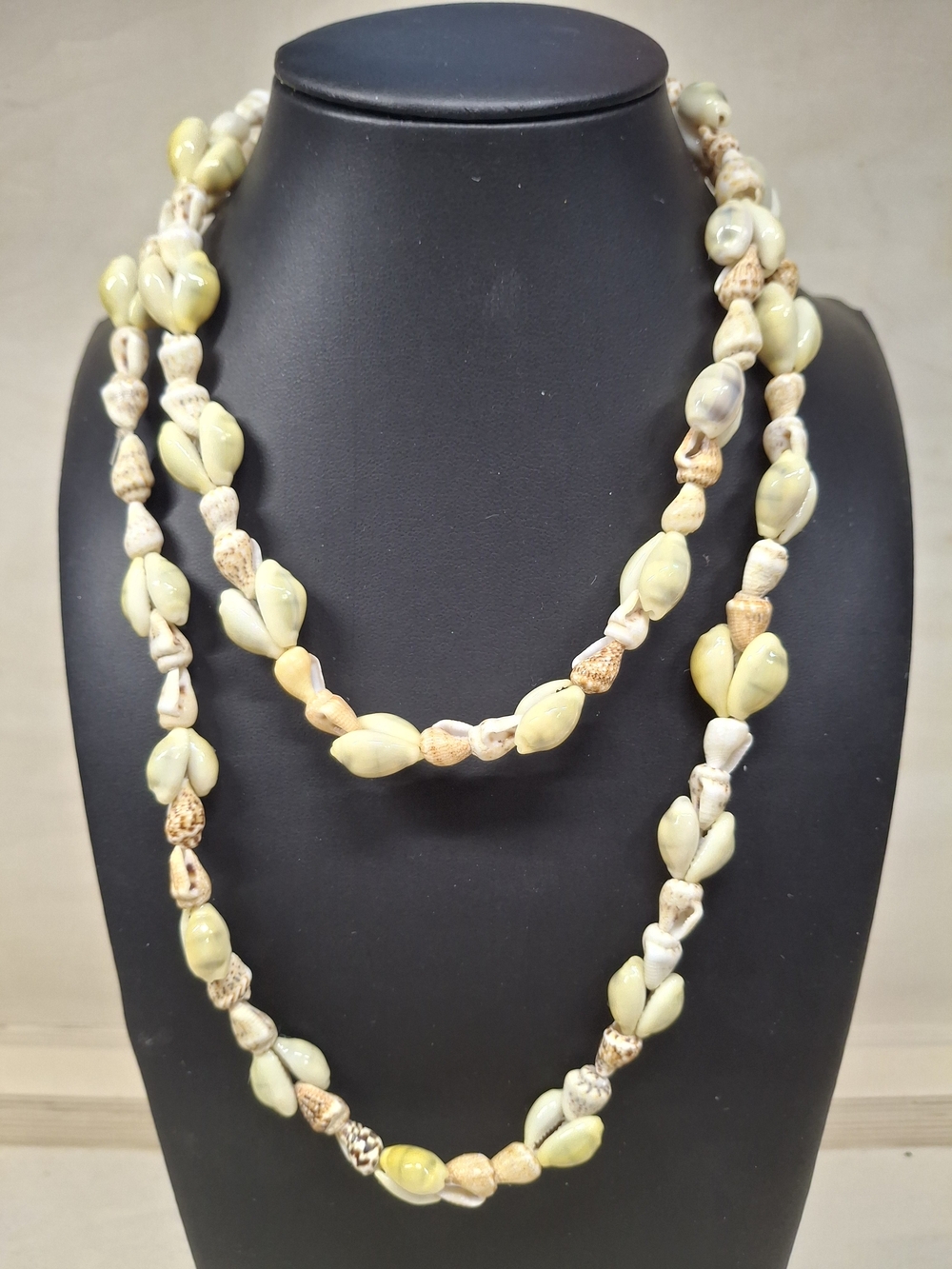 Handcrafted Yellow Shell Bead Necklace